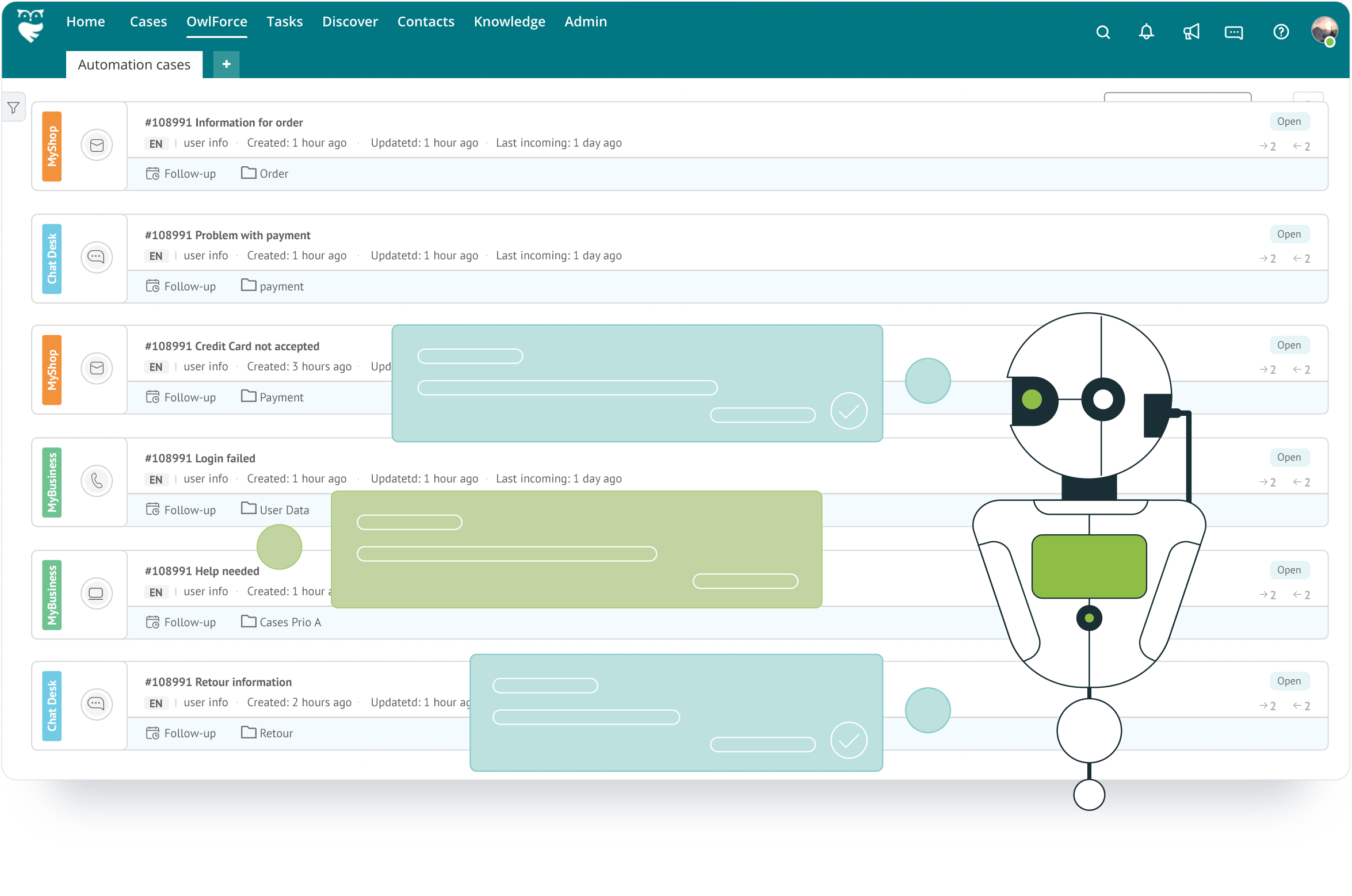 Automated customer dialogue with conversational AI